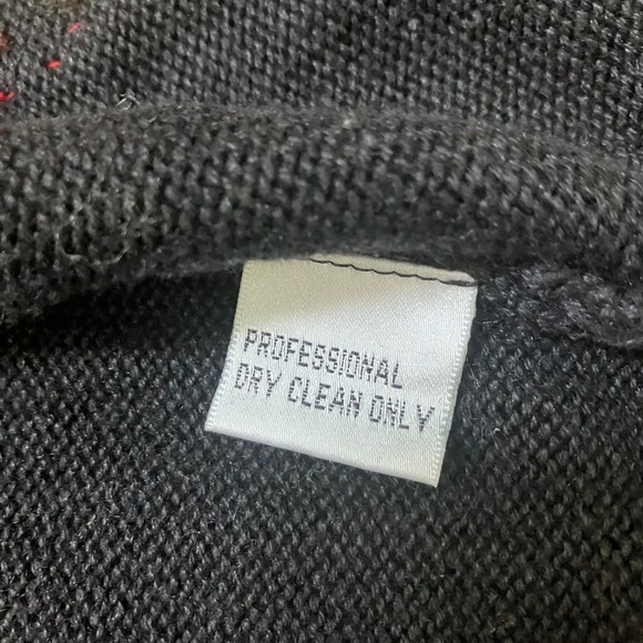 Michael Simon Vintage Fall Leaves Beaded Knit Cardigan Sweater Black XL Season - Picture 9 of 12